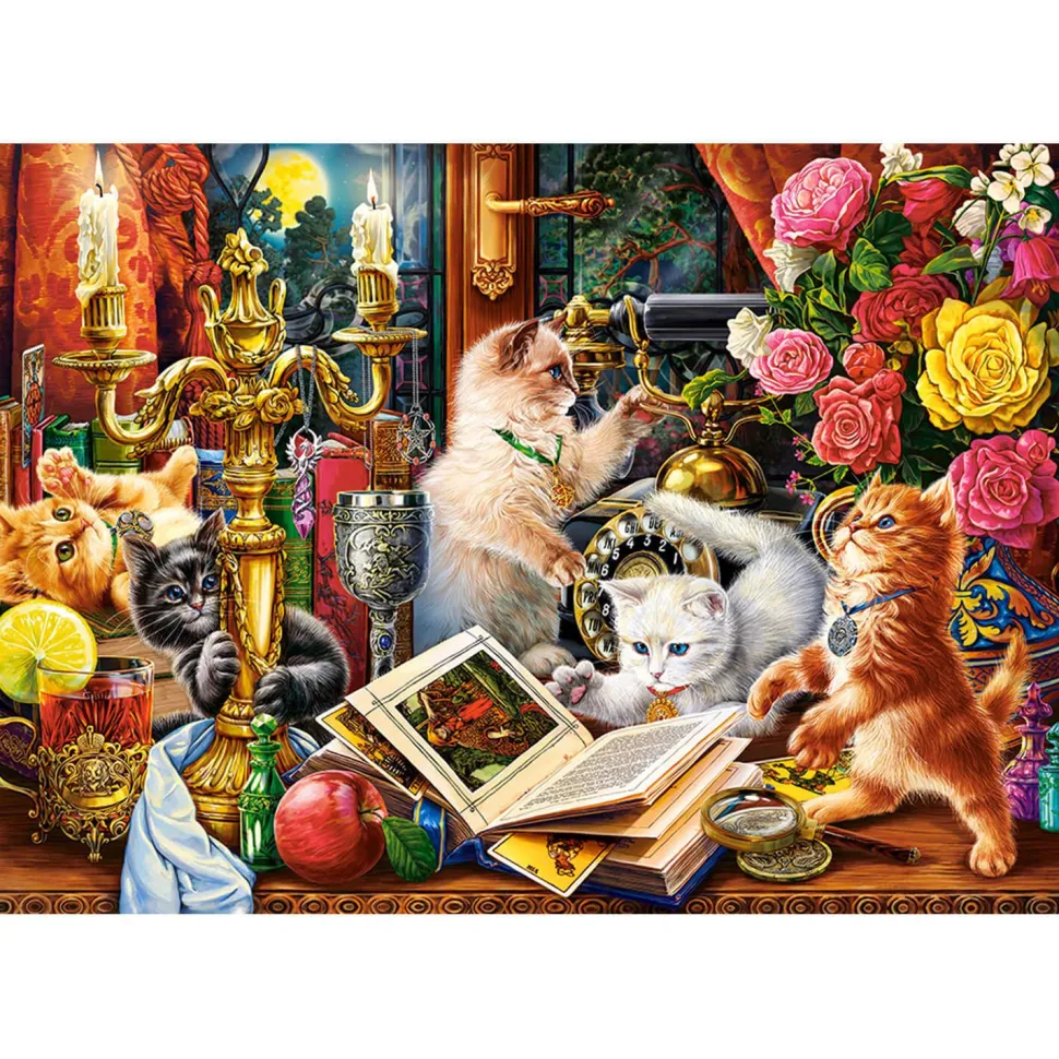 Puzzle 1000 pièces : Chatons Sorciers - Castorland