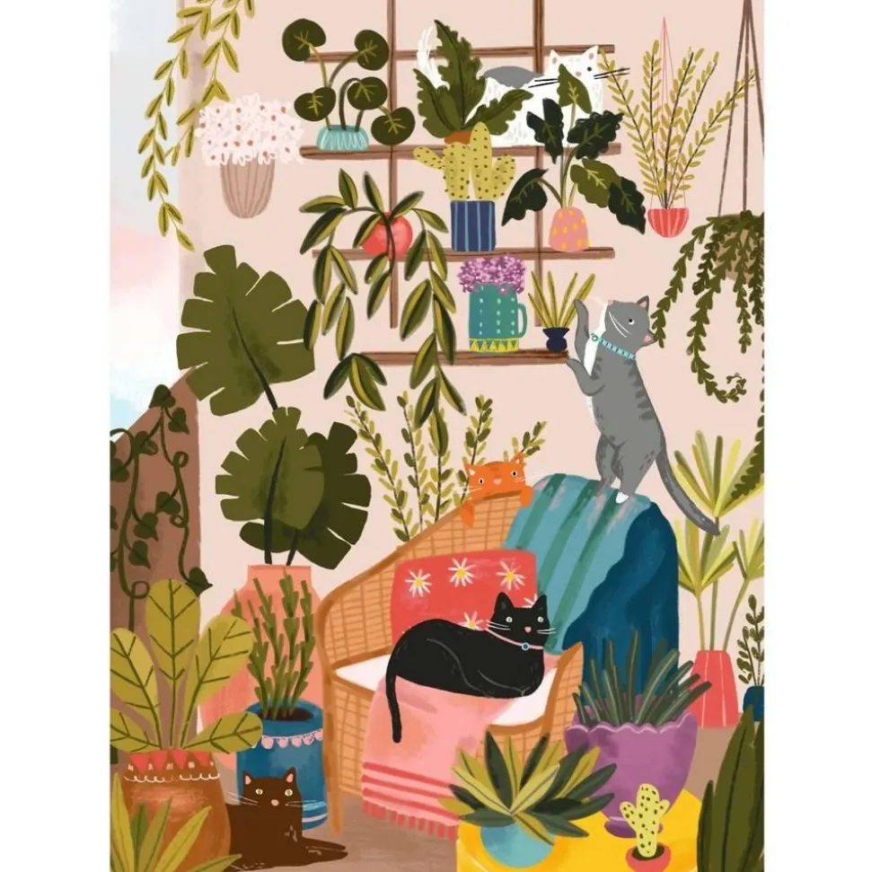 Puzzle 1000 pièces : Chats de Balcon - Villager Puzzles