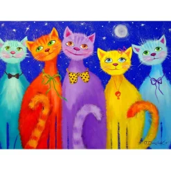 Puzzle 1000 Pièces : Chats souriants - EnjoyPuzzle