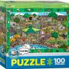 Puzzle 100 pièces : Cherche et trouve : Une journée au zoo - Eurographics