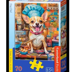 Puzzle 70 pièces : chien Chef cuisiner - Castorland