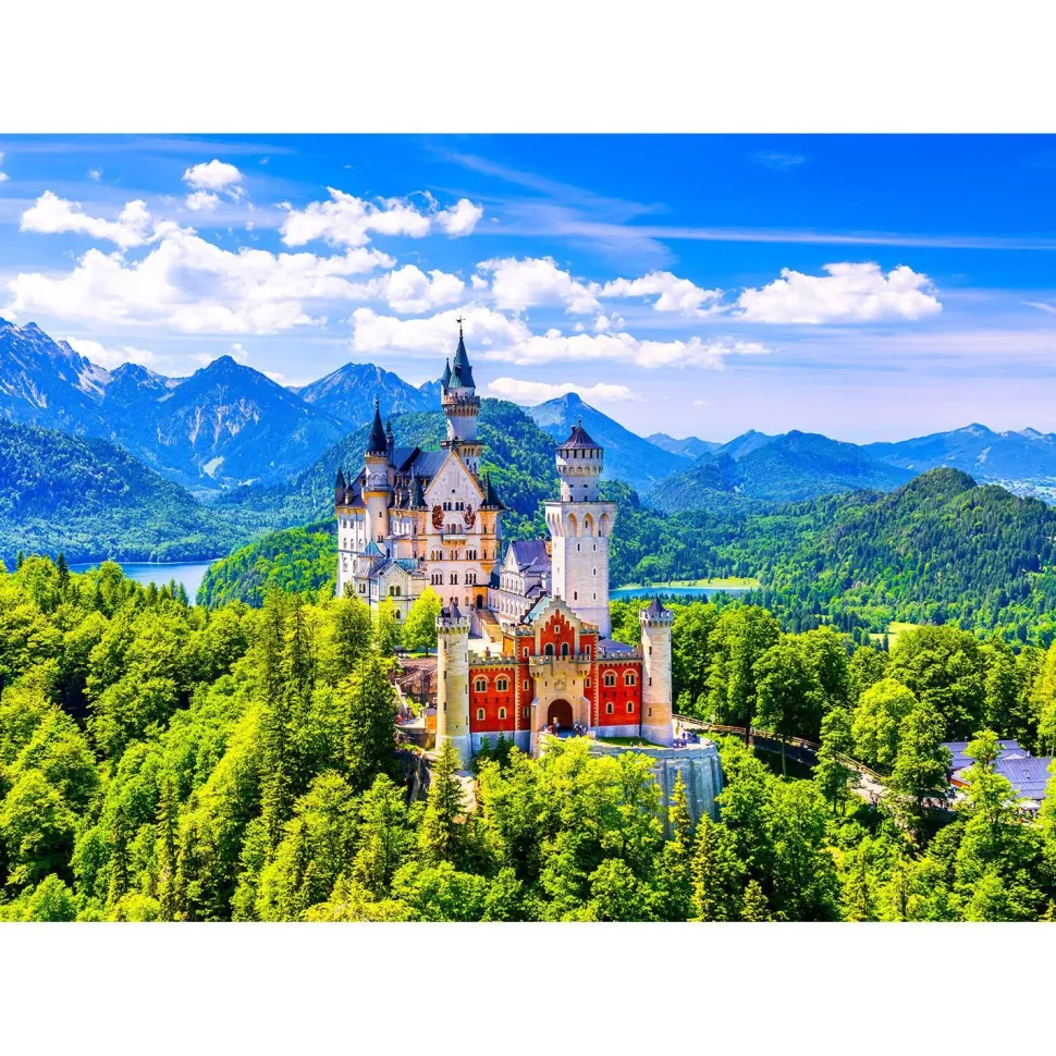 Puzzle 1000 pièces : Château de Neuschwanstein en été, Allemagne - EnjoyPuzzle