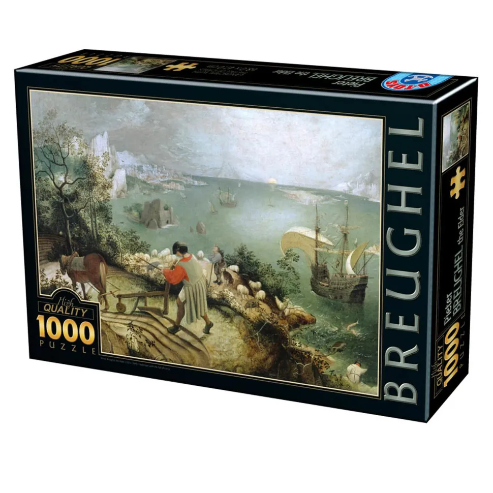 Puzzle 1000 pièces : Chute d'Icare, Pieter Brueghel - DToys