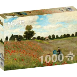 Puzzle 1000 Pièces : Claude Monet : Champ de Coquelicots - EnjoyPuzzle