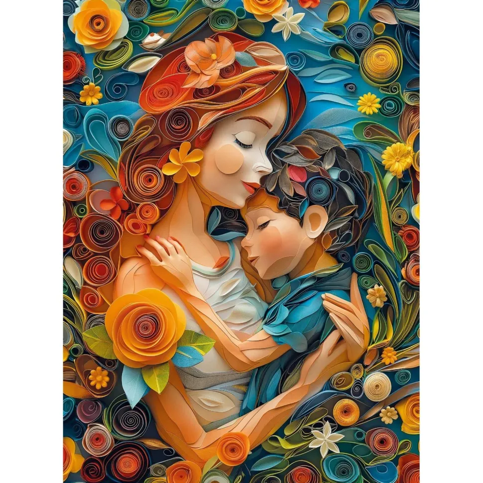 Puzzle 1000 pièces : Câlin de Maman - Ks Games