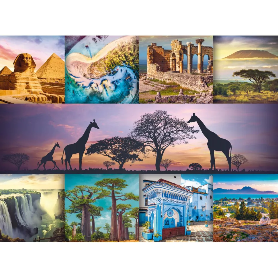 Puzzle 1000 pièces : Collage : Afrique - Trefl