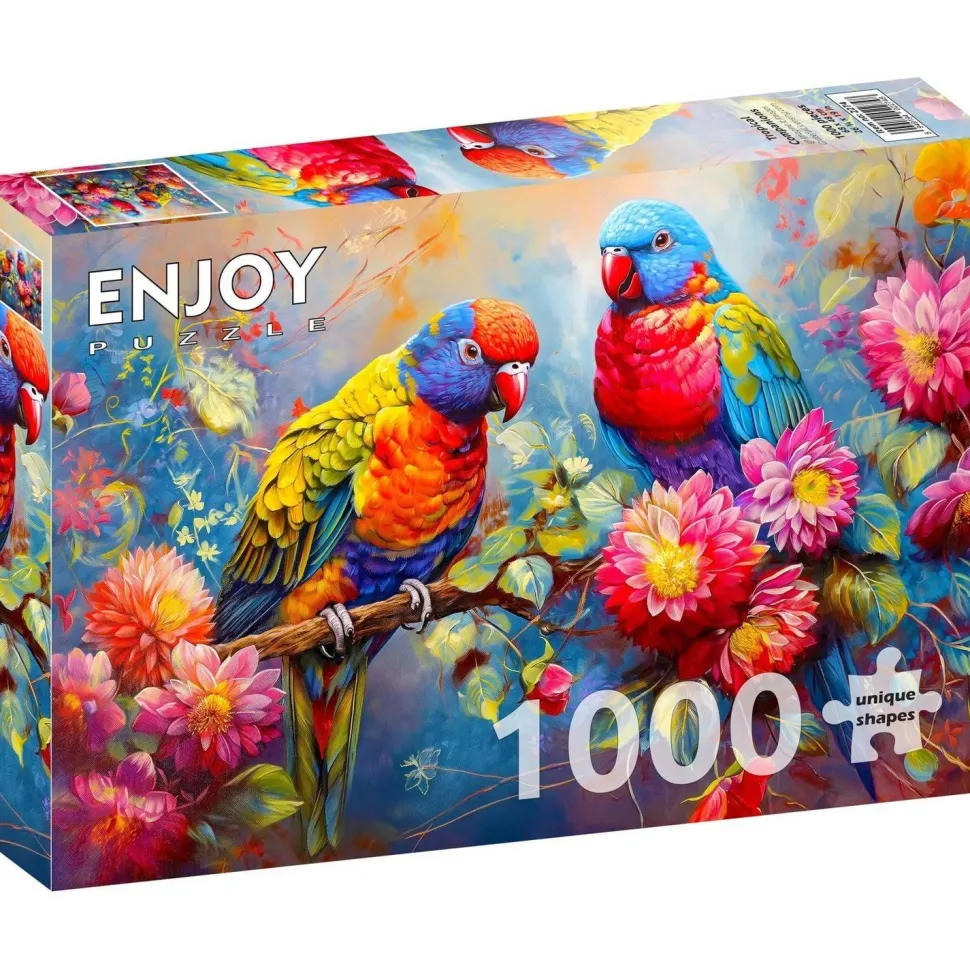 Puzzle 1000 pièces : Compagnons tropicaux - EnjoyPuzzle