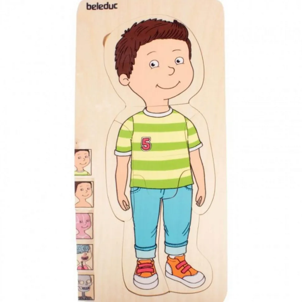 Puzzle 29 pièces : Corps humain "Garçon" - Hape