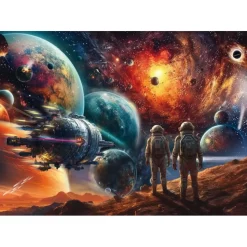 Puzzle 1000 pièces : Cosmos multicolore : voyage dans l’espace - Michele Farella - Schmidt