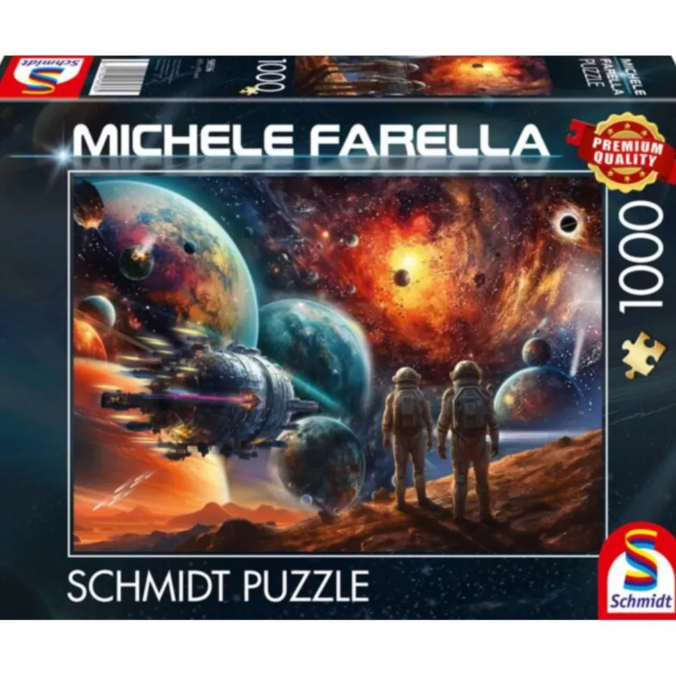 Puzzle 1000 pièces : Cosmos multicolore : voyage dans l’espace - Michele Farella - Schmidt