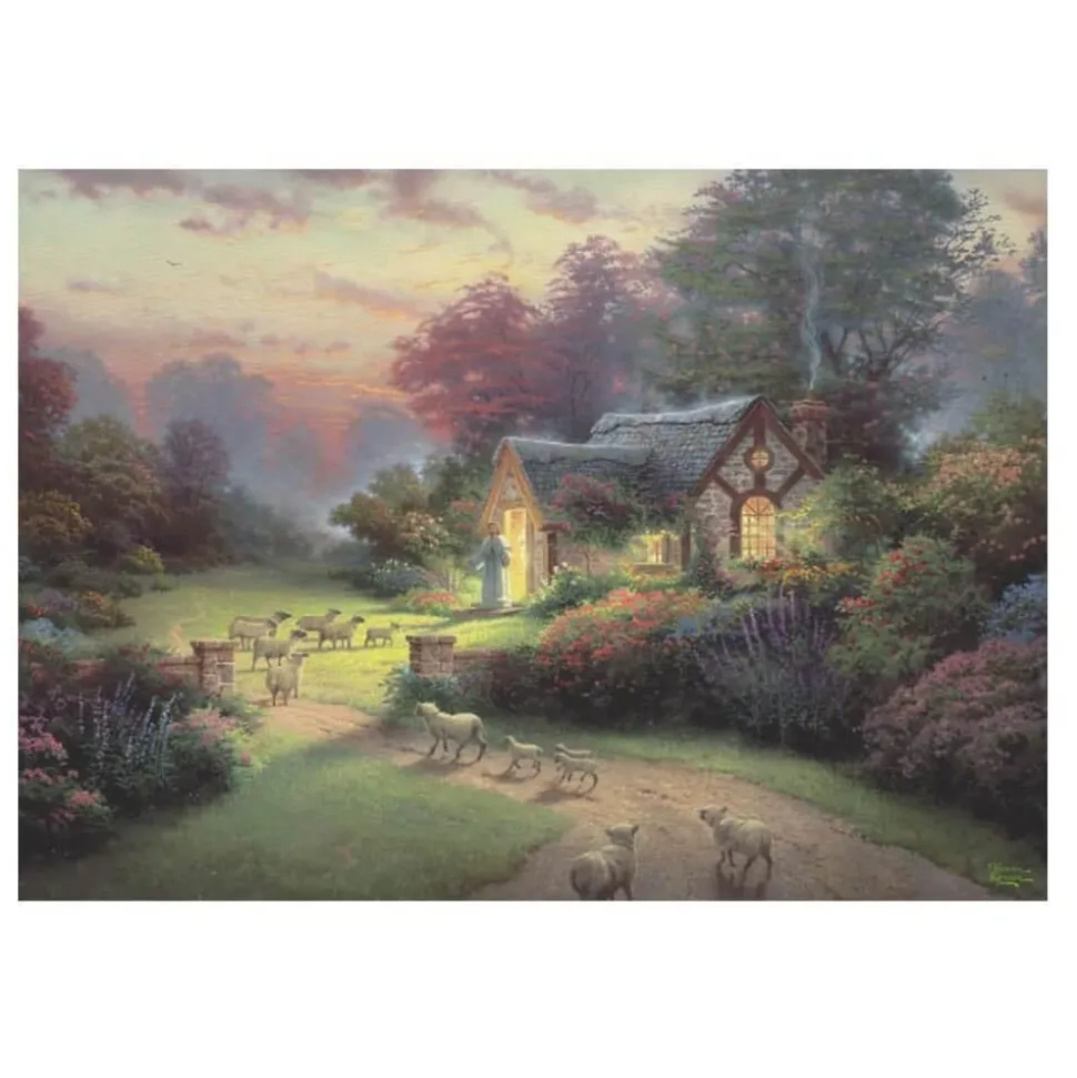 Puzzle 1000 pièces : Cottage du Bon Pasteur - Spirit, Thomas Kinkade - Schmidt