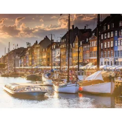 Puzzle 500 pièces - Coucher de soleil à Copenhague - Ravensburger