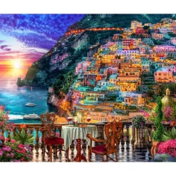 Puzzle 1000 pièces : Coucher de soleil à Positano - Vermont Christmas Company