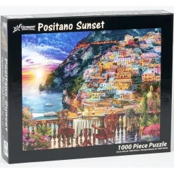 Puzzle 1000 pièces : Coucher de soleil à Positano - Vermont Christmas Company