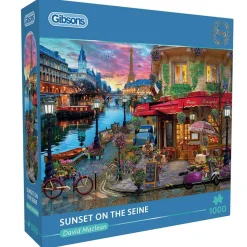 Puzzle 1000 pièces : Coucher de soleil sur la Seine - Gibsons