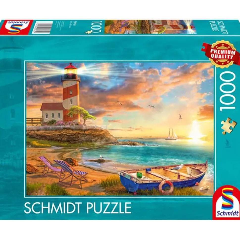Puzzle 1000 pièces : Coucher de soleil à Lighthouse Bay - Schmidt