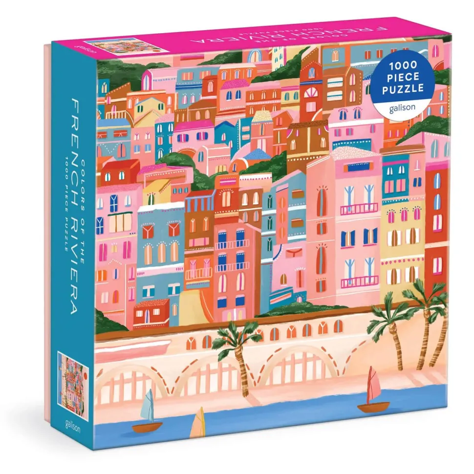 Puzzle 1000 pièces : Couleurs de la Côte d'Azur - Galison