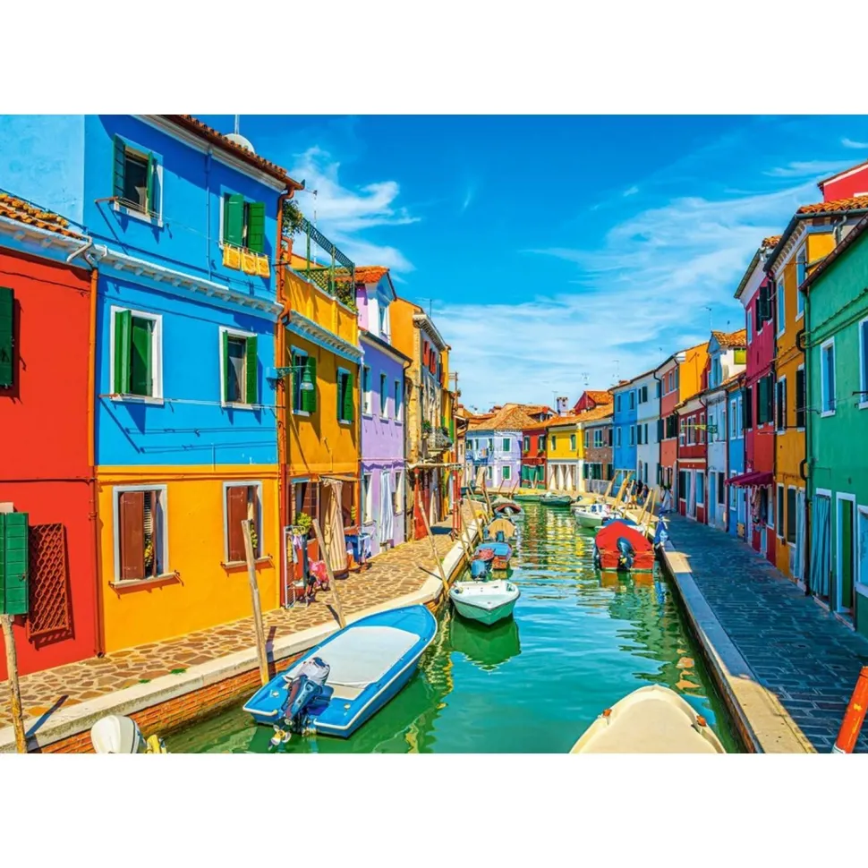 Puzzle 1000 pièces : Couleurs de Burano, Italie - Castorland