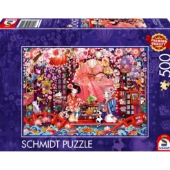 Puzzle 500 pièces : Cérémonie du thé au Japon - Schmidt