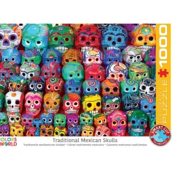 Puzzle 1000 pièces : Crânes traditionnels mexicains - Eurographics