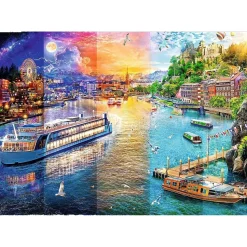 Puzzle 1000 pièces : Croisière sur la rivière - Trefl