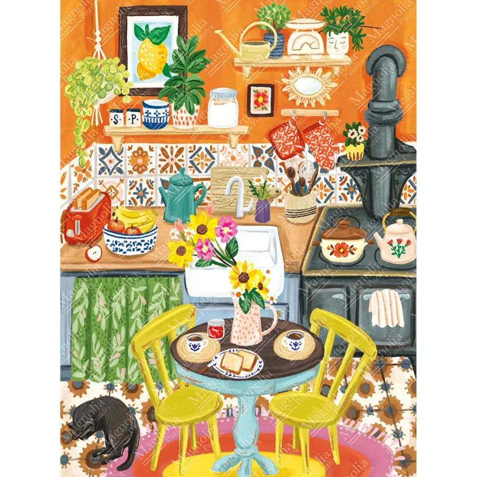 Puzzle 1000 pièces : Cuisine Orange - Édition Spéciale Olivia Gibbs - Magnolia