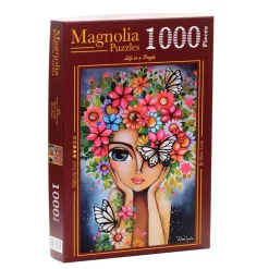 Puzzle 1000 pièces : Dame aux Fleurs - Romi Lerda - Edition Spéciale - Magnolia