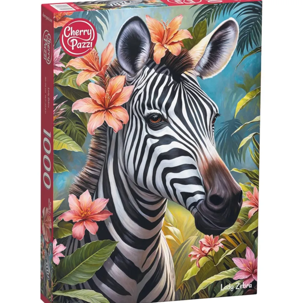 Puzzle 1000 pièces : dame zèbre - CherryPazzi