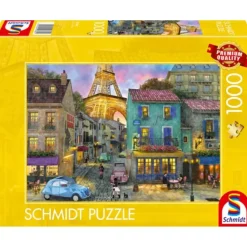 Puzzle 1000 pièces : Dans les rues de Paris - Schmidt