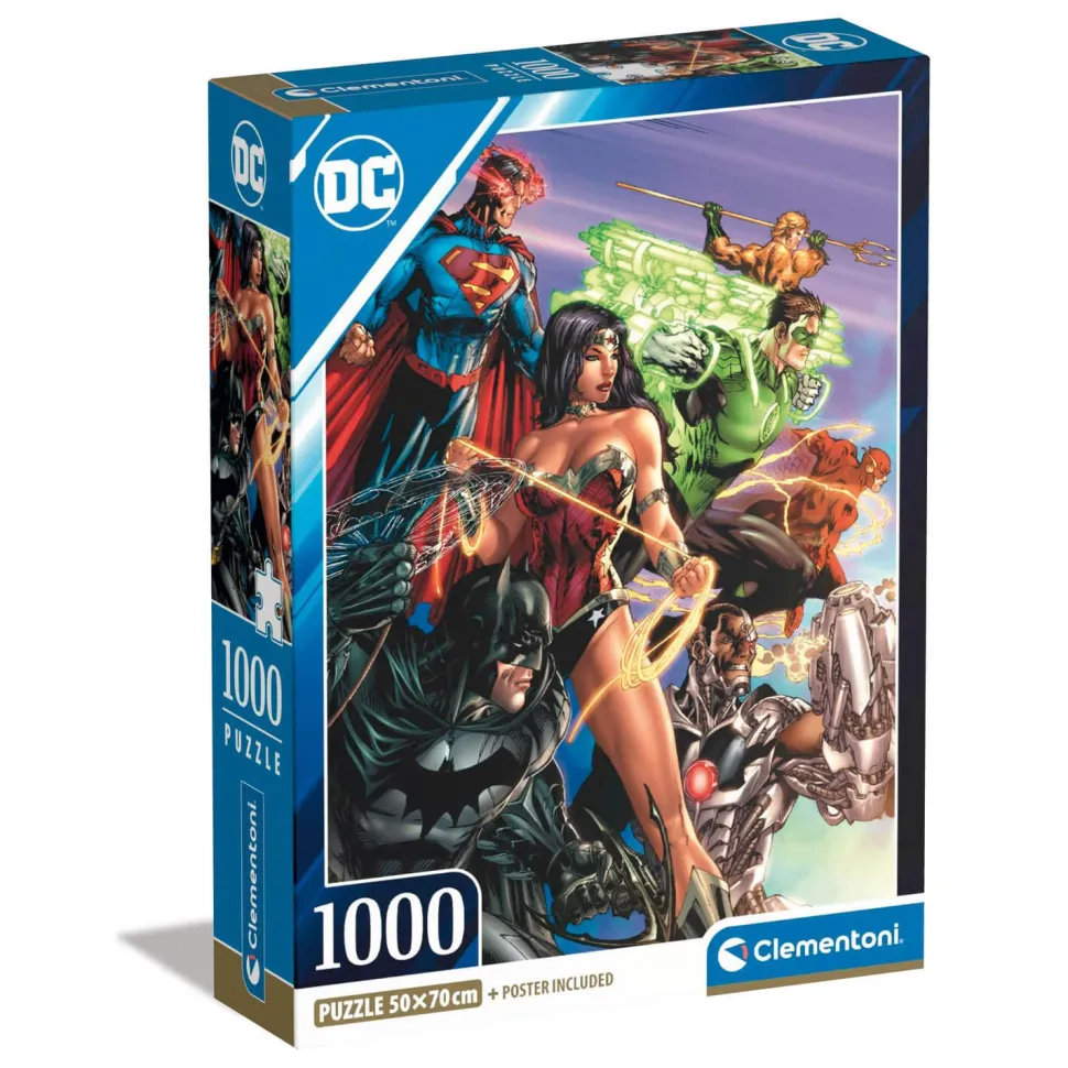 Puzzle 1000 pièces : DC Comics - Justice League - Clementoni
