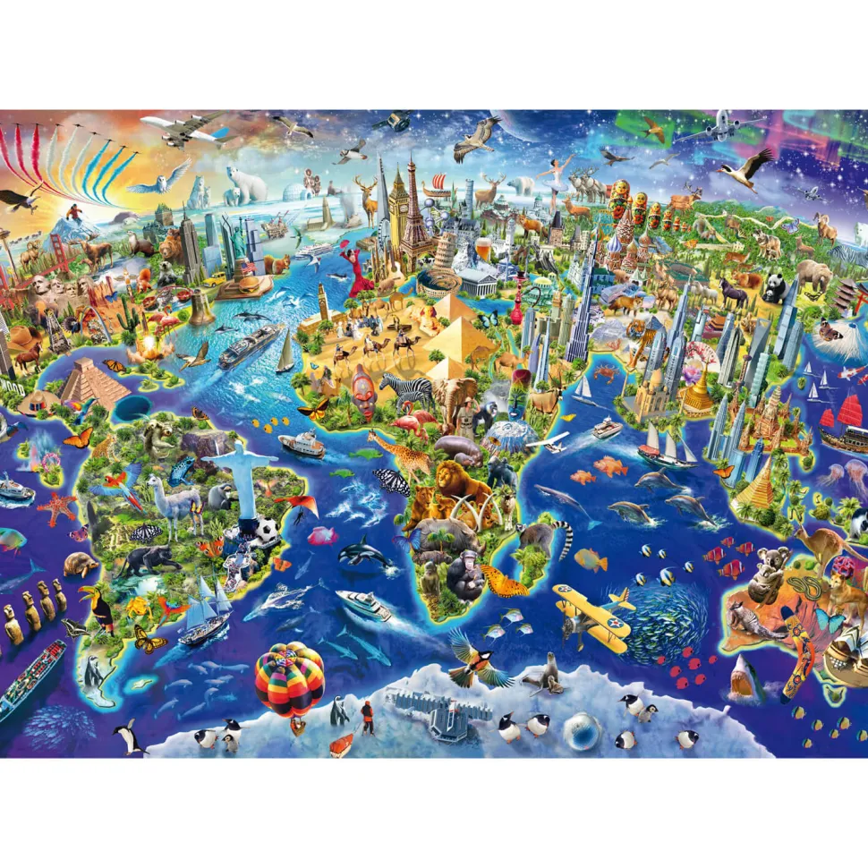 Puzzle 1000 pièces : Découvre notre monde - Schmidt