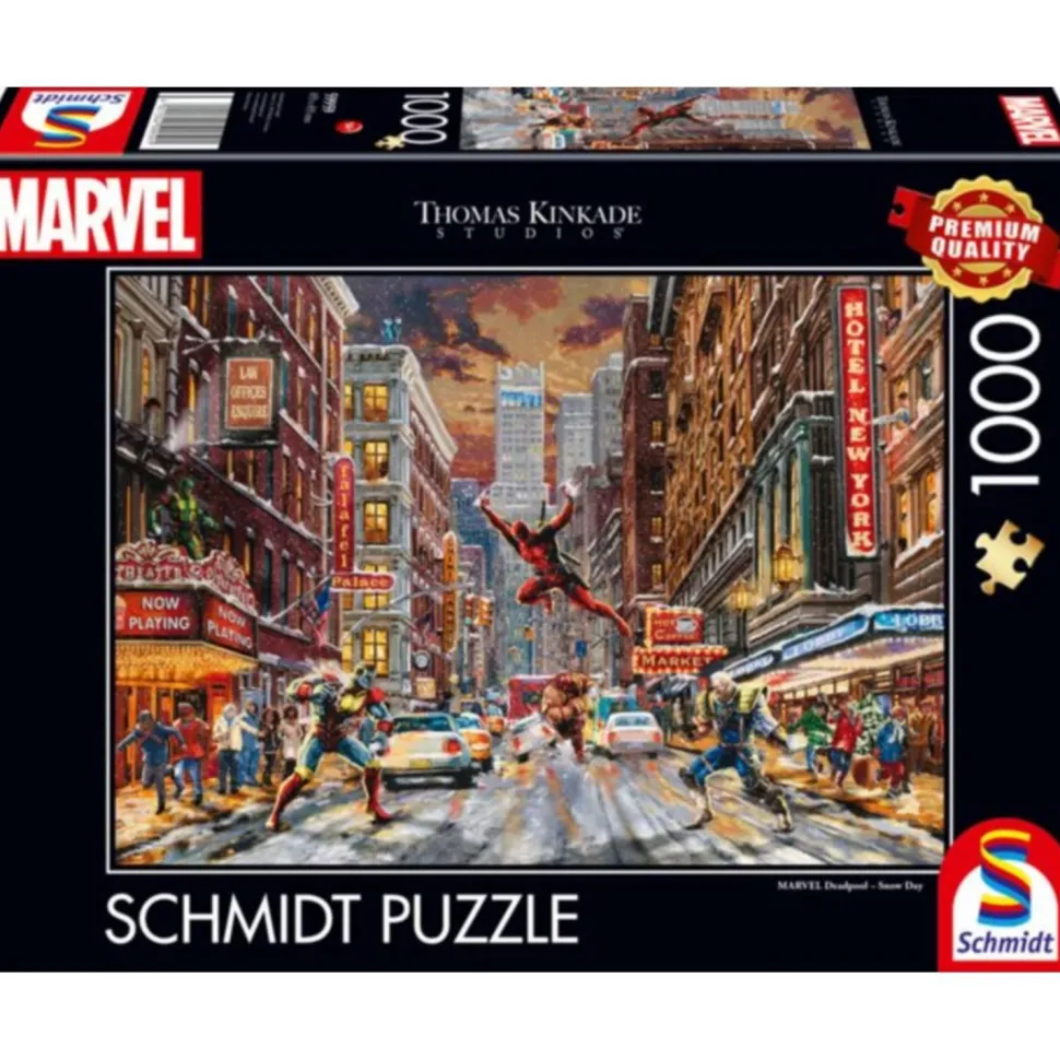 Puzzle 1000 pièces : Deadpool - Snow Day - Thomas Kinkade - Schmidt