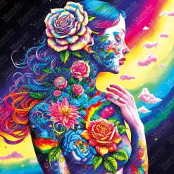 Puzzle 1023 pièces : Déesse des Fleurs - Édition Spéciale Elif Hurdogan - Magnolia