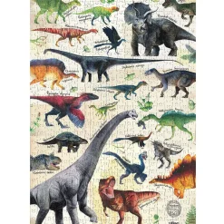 Puzzle 500 pièces : dinosaures + 22 fiches pédagogiques illustrées - Vilac