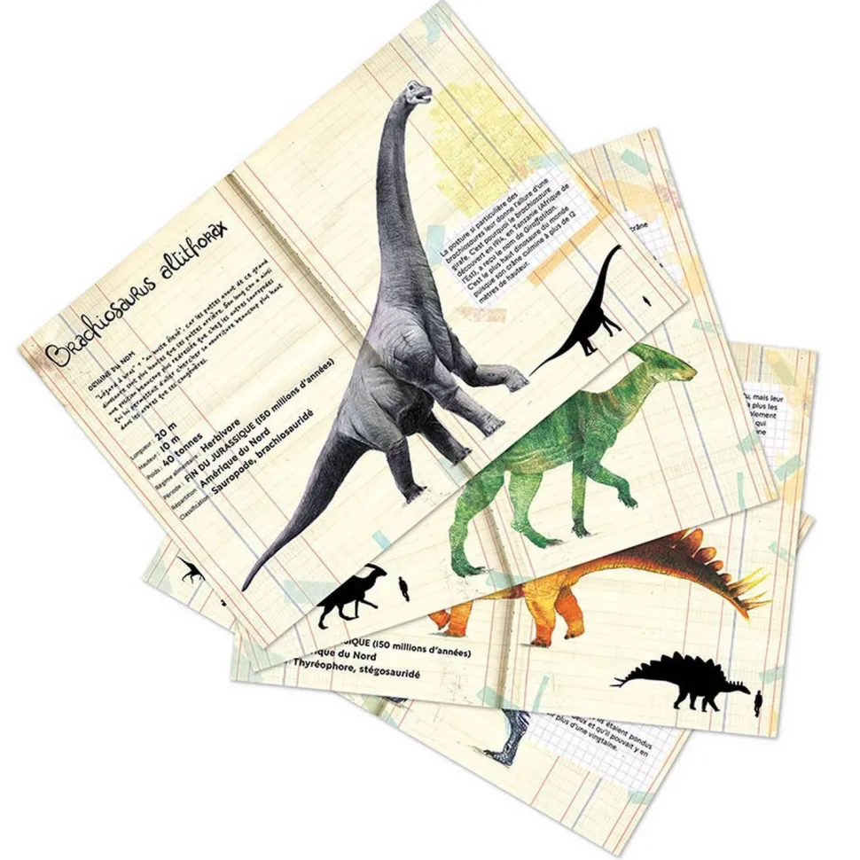 Puzzle 500 pièces : dinosaures + 22 fiches pédagogiques illustrées - Vilac