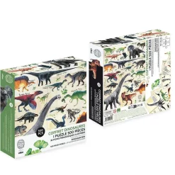 Puzzle 500 pièces : dinosaures + 22 fiches pédagogiques illustrées - Vilac