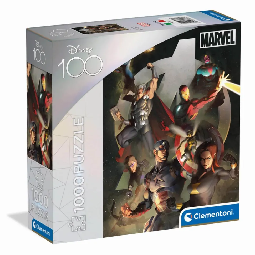 Puzzle 1000 pièces : Disney 100 ans : The Avengers - Clementoni