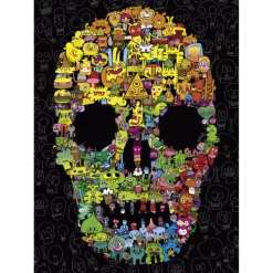 Puzzle 1000 pièces : Doodles skull - Heye