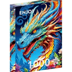 Puzzle 1000 Pièces : Dragon Bleu - EnjoyPuzzle