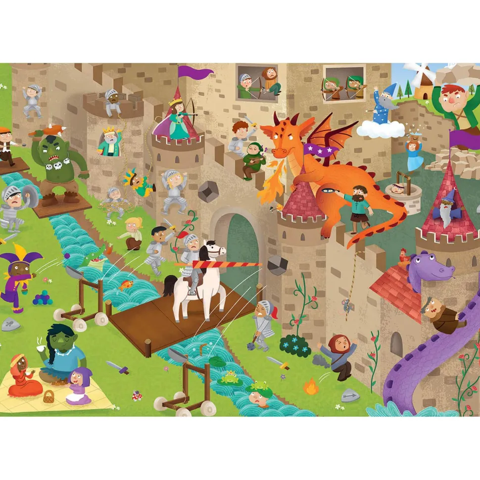 Puzzle 50 pièces : Détective puzzle : Château - Educa