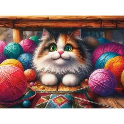 Puzzle 1000 pièces : DU FUZZ PARMI LES FILS - JaCaRou