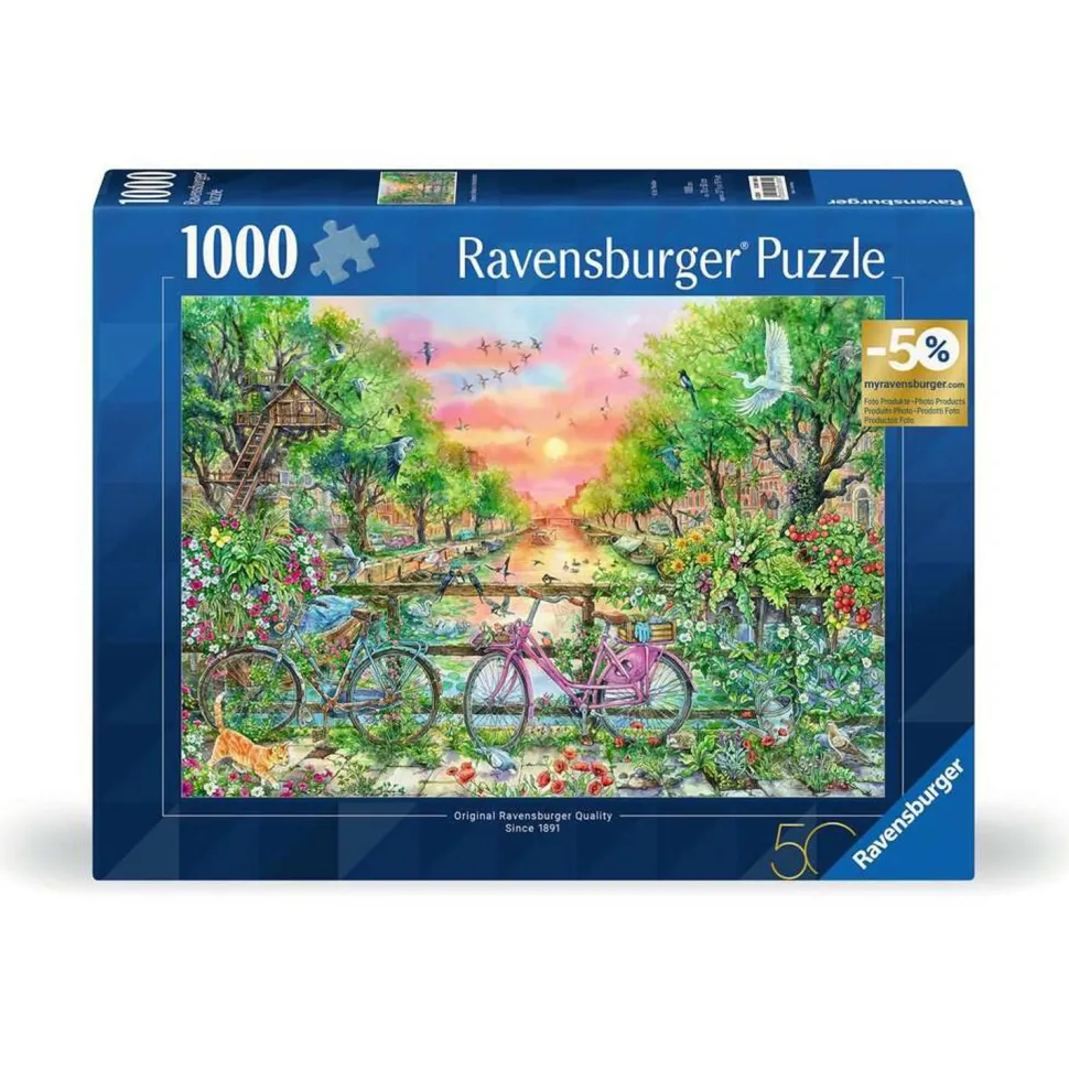 Puzzle 1000 pièces - Edition 50 ans : Vélos à Amsterdam - Ravensburger