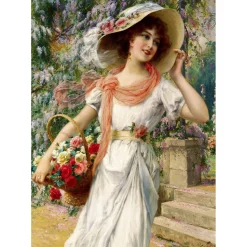 Puzzle 1000 Pièces : Emile Vernon : Le Jardin fleuri - EnjoyPuzzle