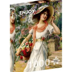 Puzzle 1000 Pièces : Emile Vernon : Le Jardin fleuri - EnjoyPuzzle