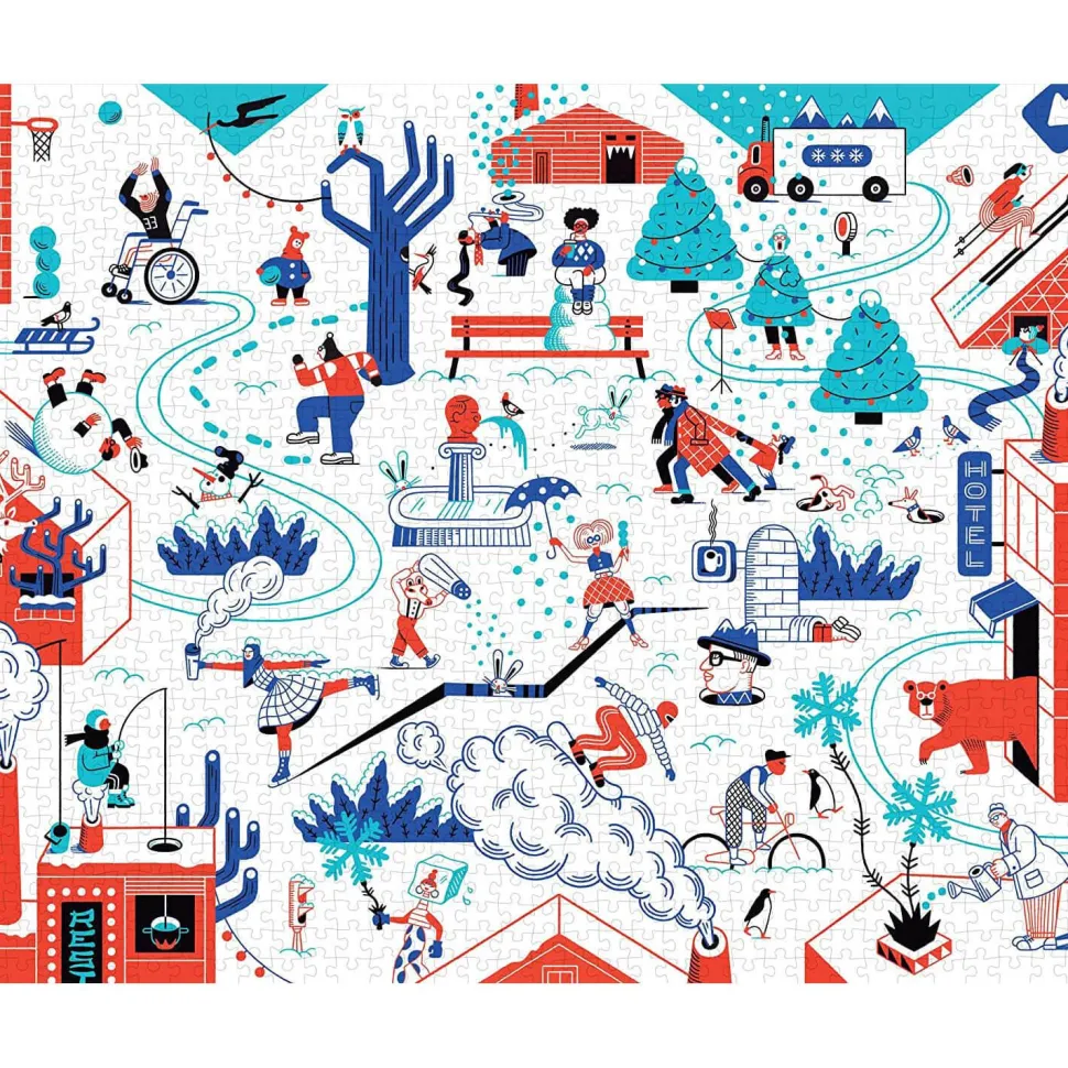 Puzzle 1000 pièces : En hiver - Galison