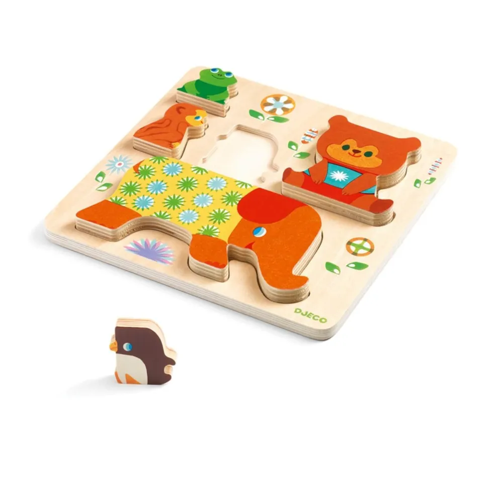 Puzzle 5 pièces à encastrement : Woodypile - Djeco
