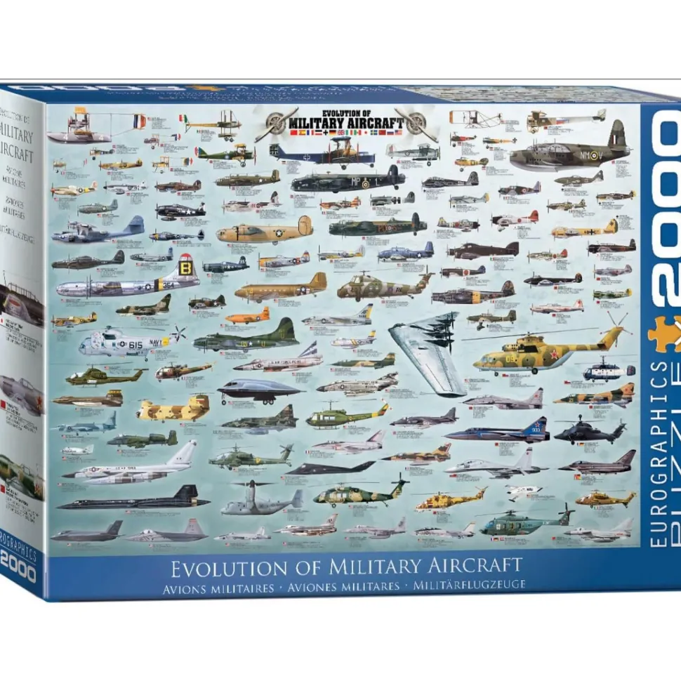Puzzle 2000 pièces : Evolution of Military Aircraft - Eurographics