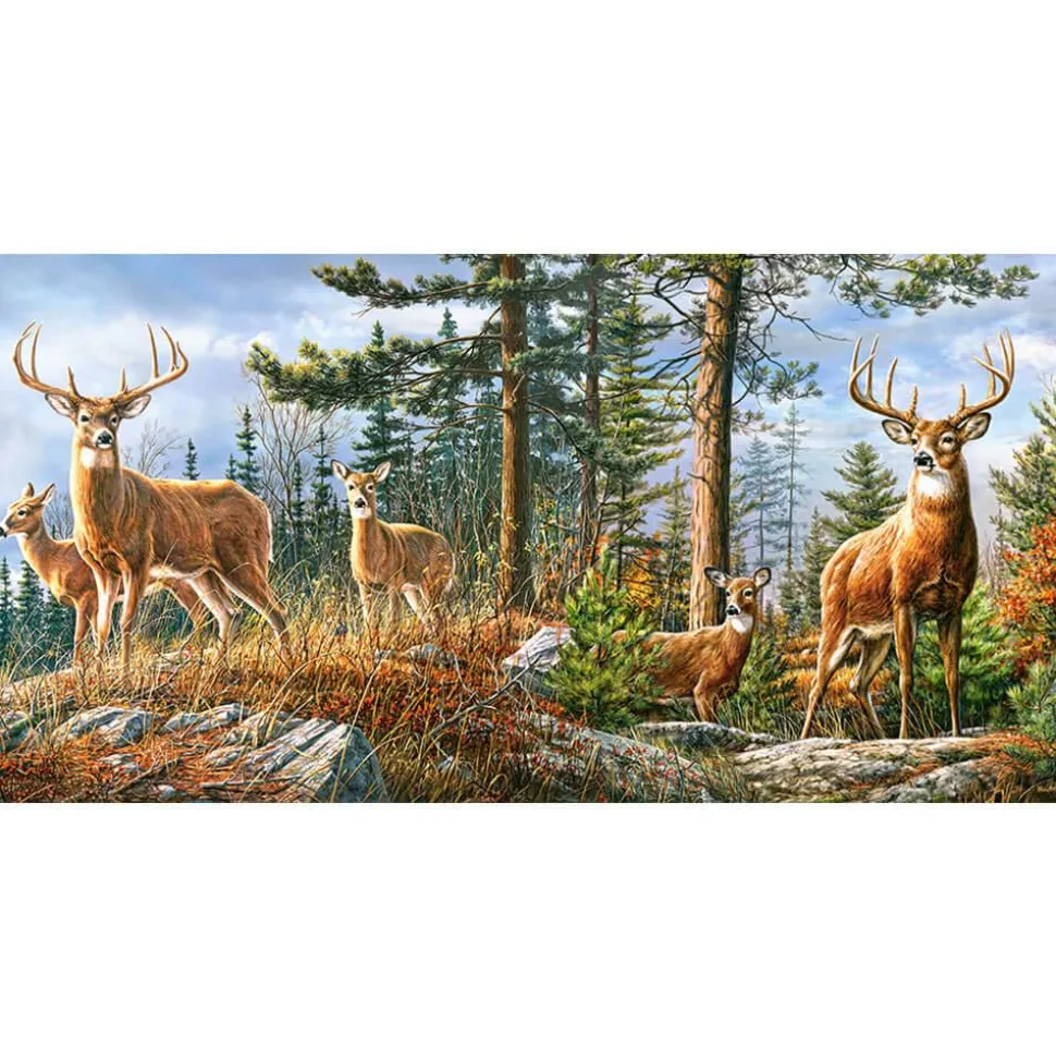 Puzzle 4000 pièces : Famille Cerf Royal - Castorland