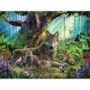 Puzzle 1000 pièces - Famille de loups dans la forêt - Ravensburger