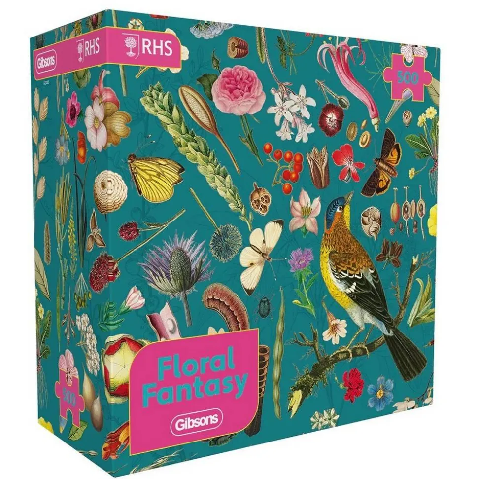 Puzzle 500 pièces : Fantaisie florale - Gibsons